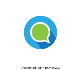 Speech bubble icon Logo template vector illustration