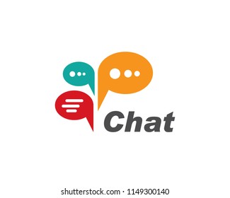 Speech bubble icon Logo template vector illustration