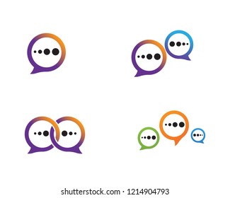 Speech bubble icon Logo template vector 