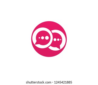 Speech bubble icon Logo template vector illustration