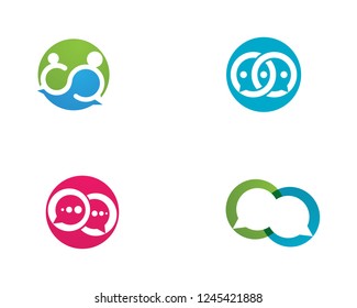 Speech bubble icon Logo template vector illustration