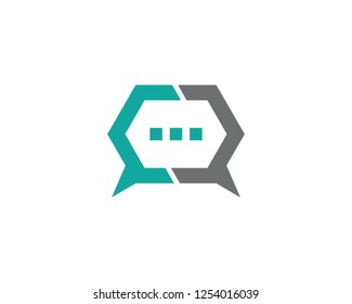 Speech bubble icon Logo template vector illustration