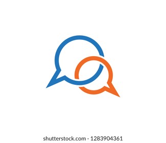 Speech bubble icon Logo template vector illustration