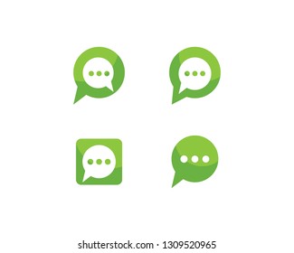 Speech bubble icon Logo template vector