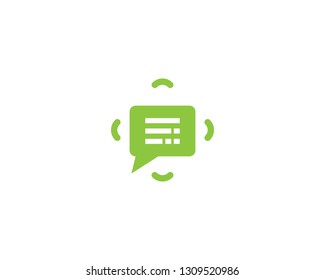 Speech bubble icon Logo template vector