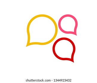 Speech bubble icon Logo template vector illustration 