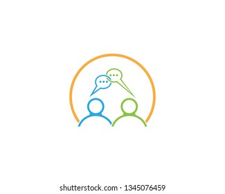 Speech bubble icon Logo template vector illustration

