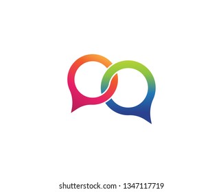 Speech bubble icon Logo template vector illustration
