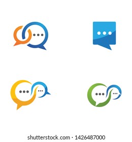 Speech bubble icon Logo template vector illustration