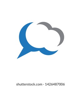 Speech bubble icon Logo template vector illustration