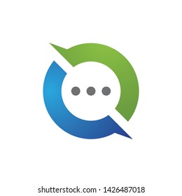 Speech bubble icon Logo template vector illustration