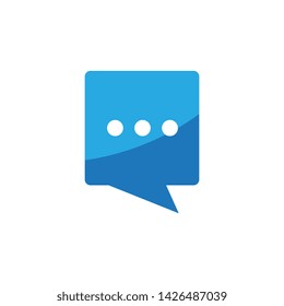 Speech bubble icon Logo template vector illustration