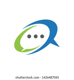 Speech bubble icon Logo template vector illustration
