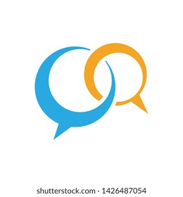 Speech bubble icon Logo template vector illustration