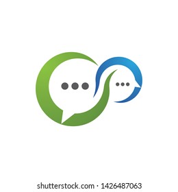 Speech bubble icon Logo template vector illustration