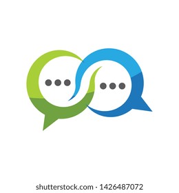 Speech bubble icon Logo template vector illustration