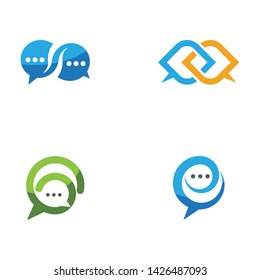 Speech bubble icon Logo template vector illustration