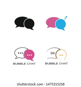  Speech bubble icon Logo template vector illustration