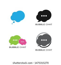  Speech bubble icon Logo template vector illustration