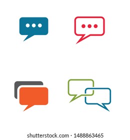 Speech bubble icon Logo template vector illustration