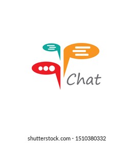 speech bubble icon logo template vector