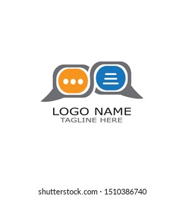 speech bubble icon logo template vector