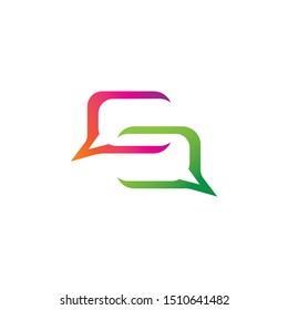 speech bubble icon logo template vector