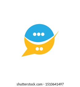 speech bubble icon logo template vector