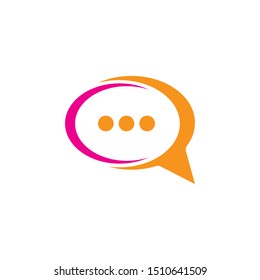 speech bubble icon logo template vector