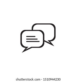 speech bubble icon logo template vector