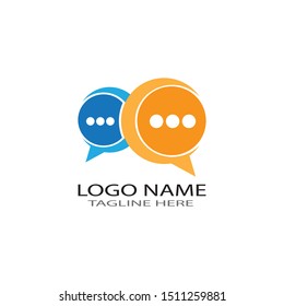 speech bubble icon logo template vector