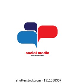 Speech bubble icon Logo template vector
