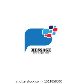 Speech bubble icon Logo template vector

