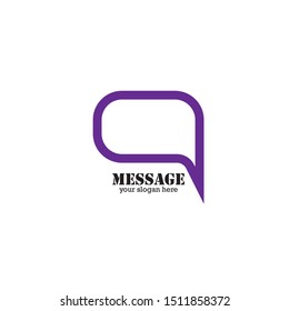 Speech bubble icon Logo template vector
