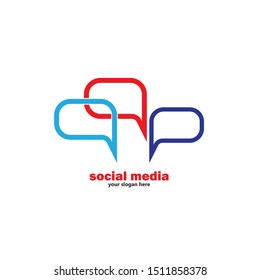 Speech bubble icon Logo template vector
