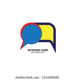 Speech bubble icon Logo template vector
