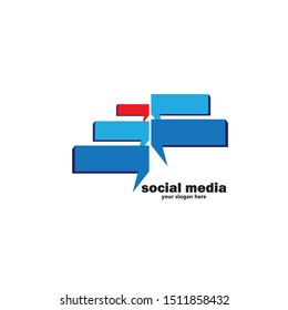 Speech bubble icon Logo template vector
