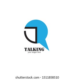 Speech bubble icon Logo template vector
