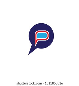 Speech bubble icon Logo template vector
