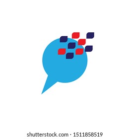 Speech bubble icon Logo template vector
