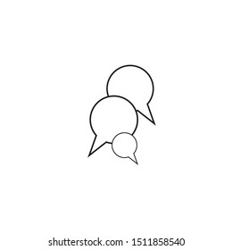 Speech bubble icon Logo template vector
