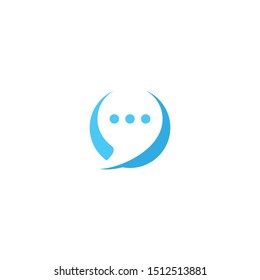 Speech bubble icon and Logo template vector illustration