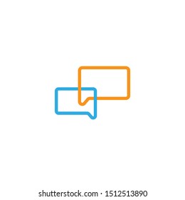 Speech bubble icon and Logo template vector illustration