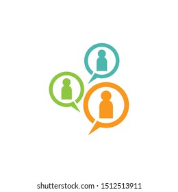 Speech bubble icon and Logo template vector illustration