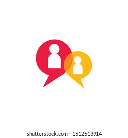 Speech bubble icon and Logo template vector illustration
