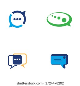 Speech bubble icon Logo template vector illustration