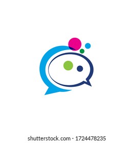 Speech bubble icon Logo template vector illustration