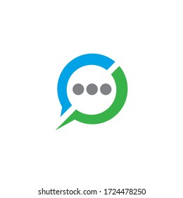 Speech bubble icon Logo template vector illustration