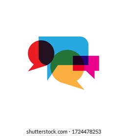 Speech bubble icon Logo template vector illustration