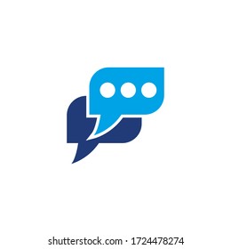 Speech bubble icon Logo template vector illustration